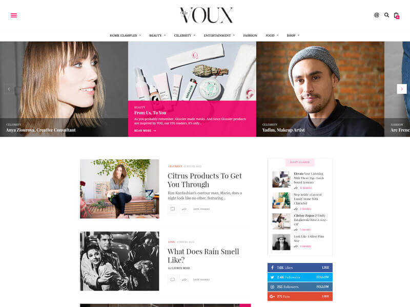 Voux wp theme for news